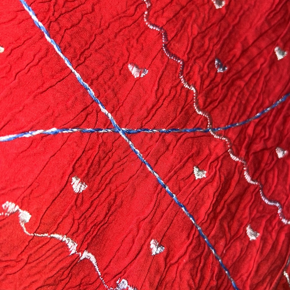 Handmade Reversible Vest Americana Colors & Embroidery - Picture 10 of 10